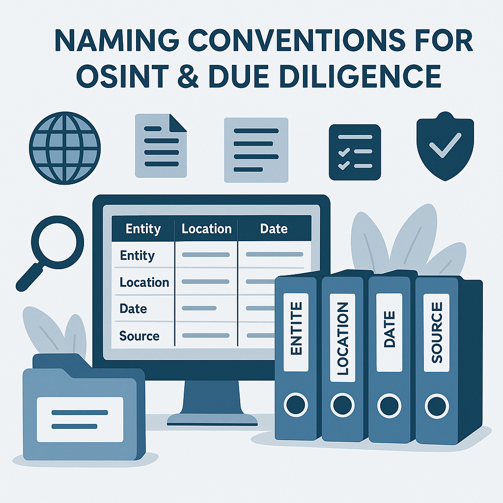 Naming Conventions for OSINT & Due Diligence